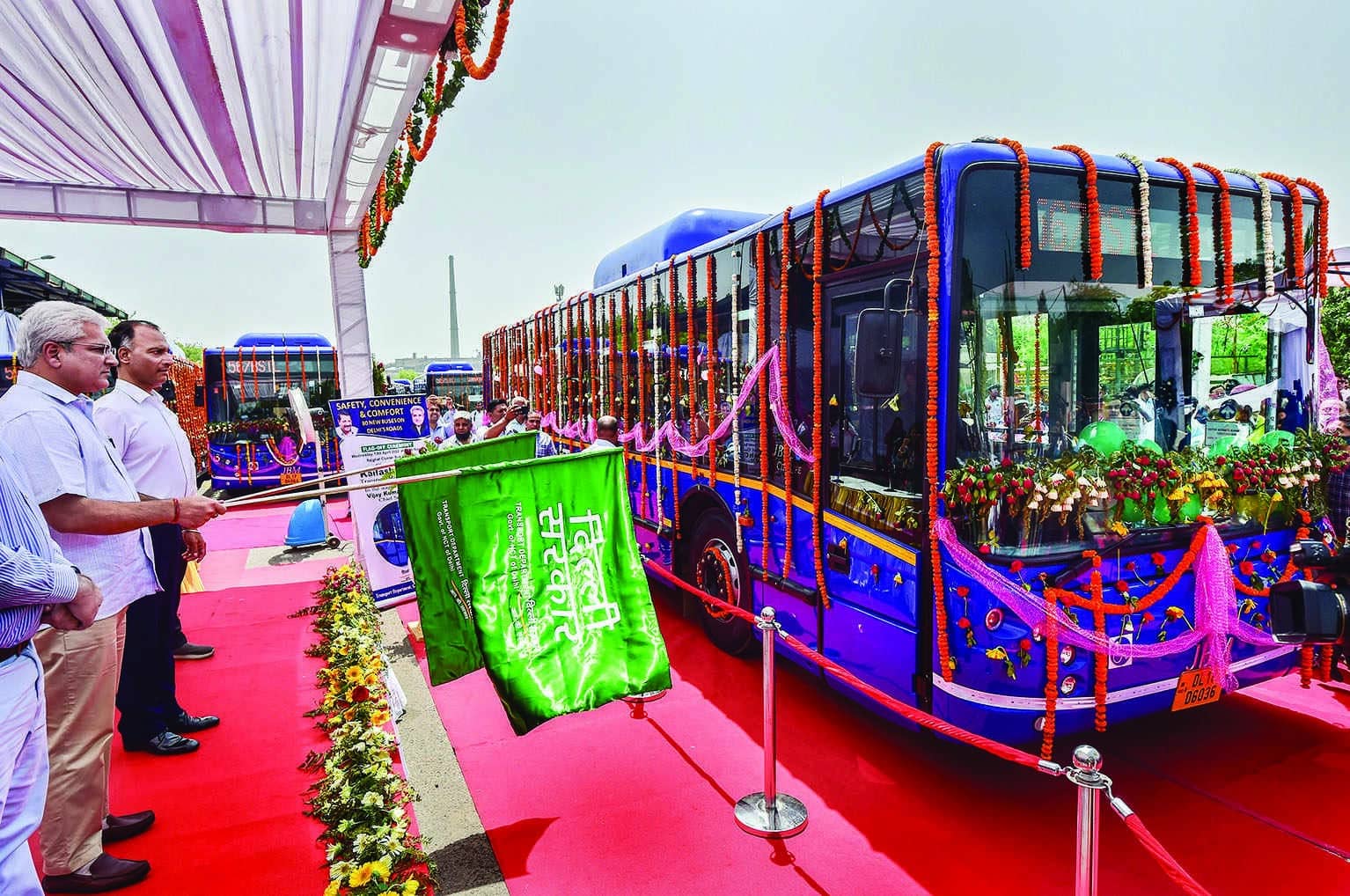 Flagged Off Delhi Govt Adds 80 AC Low Floor CNG Buses To Its Fleet