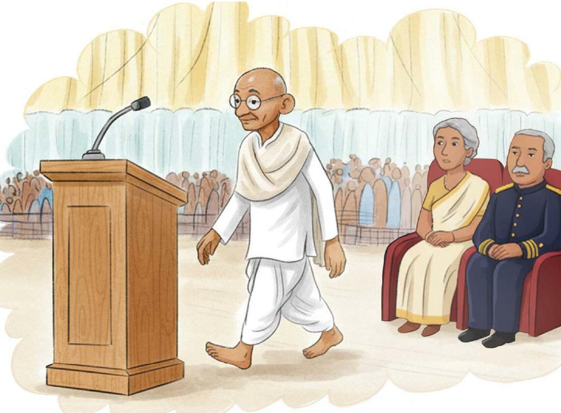 गांधीजी का साहसिक भाषण