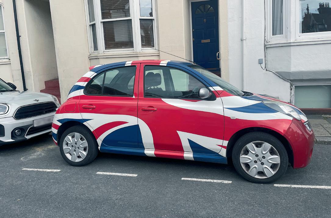 My striking Micra flies the flag for fun
