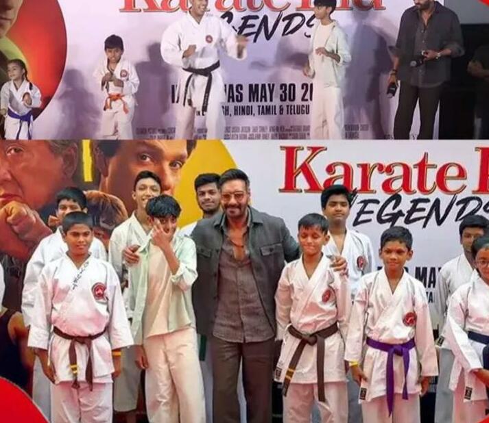 Ajay Devgn अपने बेटे Yug Devgn के साथ Karate Kid: Legends भव्य ट्रेलर लॉन्च में पहुंचे