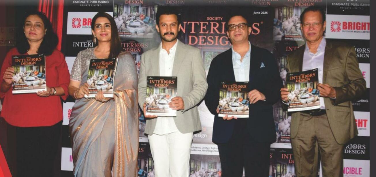 सेलिब्रिटी अभिनेता सोनाली कुलकर्णी, आदिनाथ कोठारे ने अनावरण समारोह में 'सोसाइटी इंटीरियर्स एंड डिज़ाइन ' कवर लॉन्च किया !