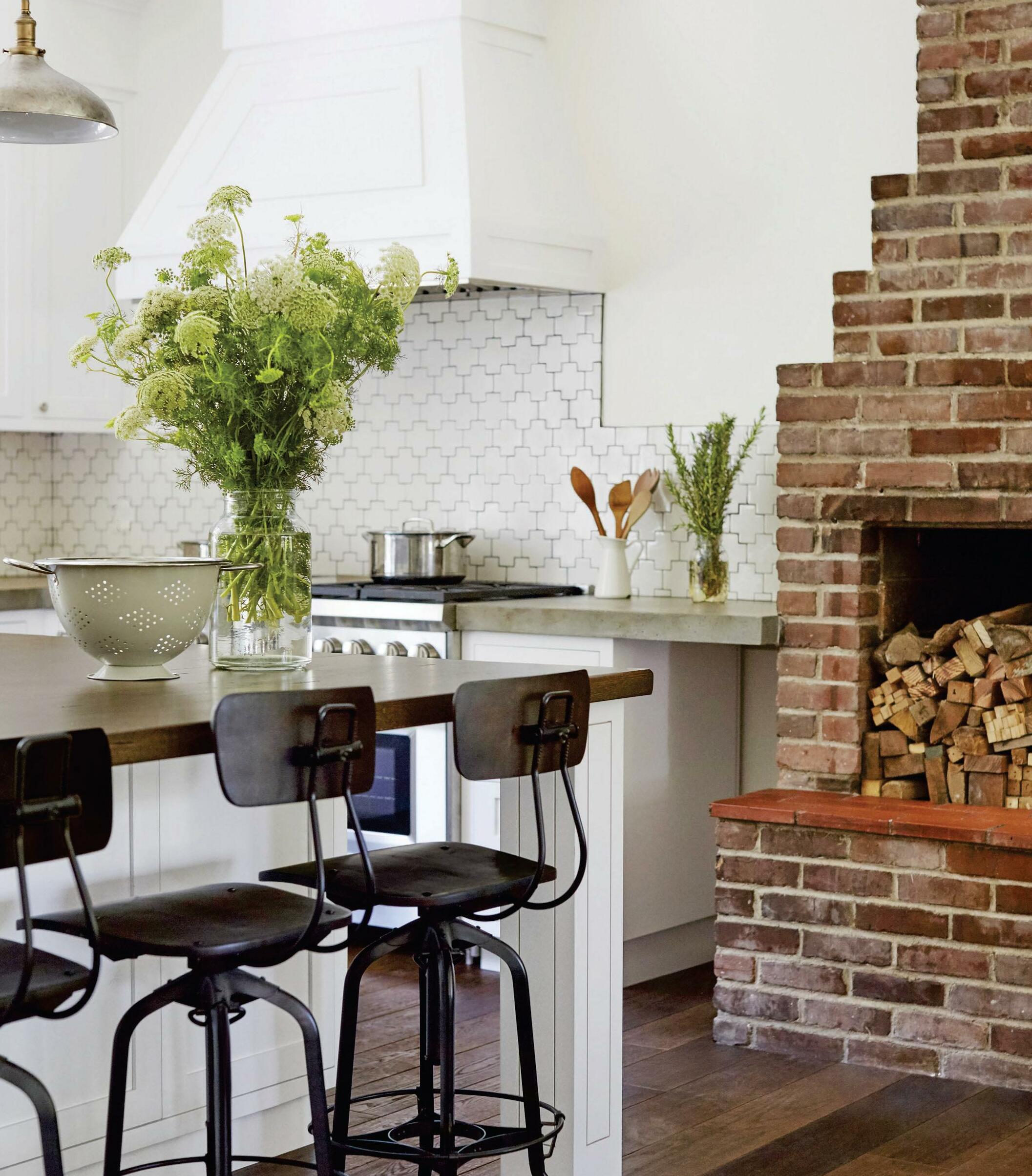 A Kitchen Fireplace