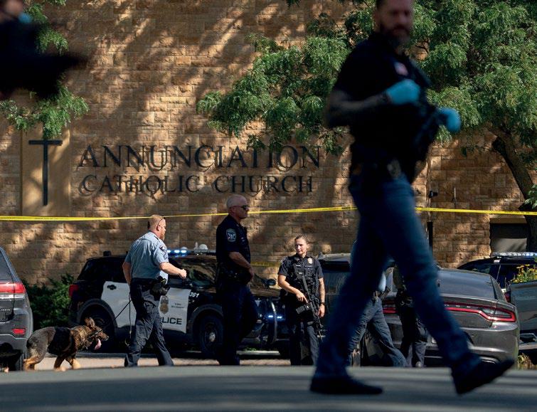 GUNNED DOWN AS THEY PRAYED