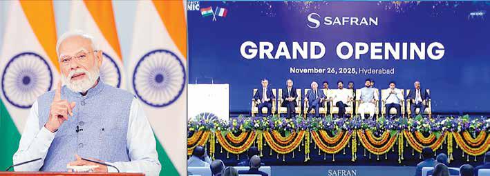 Modi inaugurates Safran's Rs. 1,300-crore aircraft engine MRO facility in Hyderabad, calls it a major step toward making India a global aviation hub
