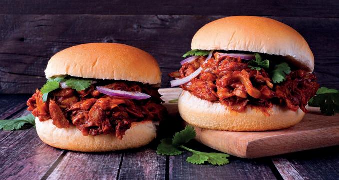 Hamburguesa de jackfruit con guacamole
