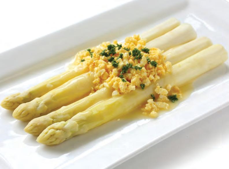 WHITE ASPARAGUS European appetiser with a difference