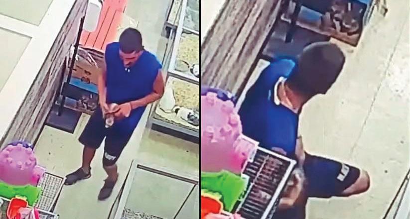 PET THIEF LEGS IT WITH FERRET IN HIS PANTS