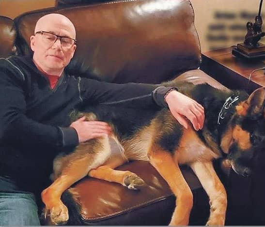 RESCUE DOG RETURNS THE FAVOR!