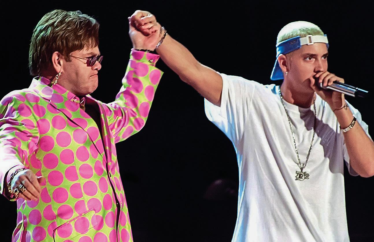 EMINEM'S STILL STANDING THANKS TO ELTON!