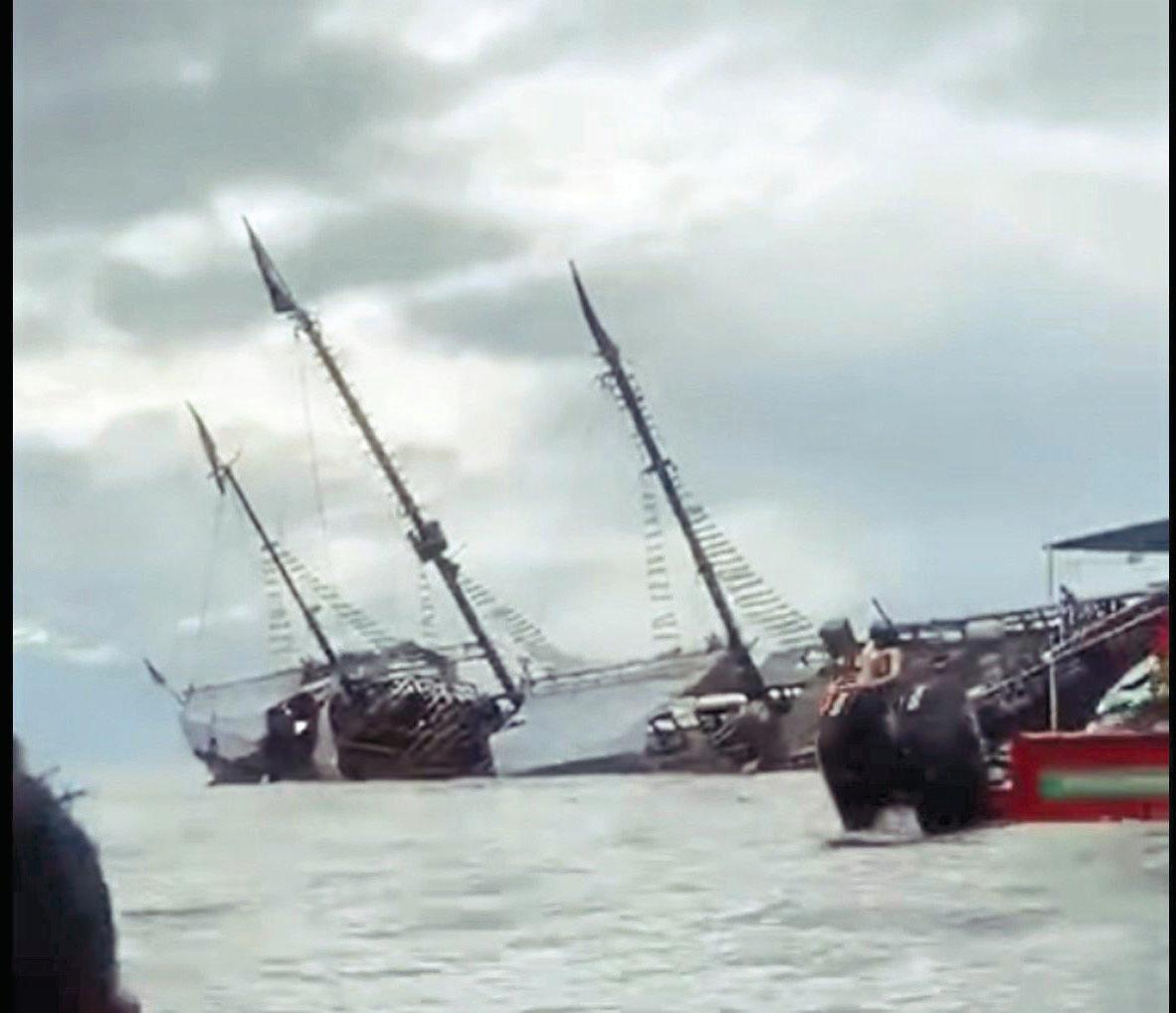 COLUMBUS REPLICA SINKS LIKE A STONE!