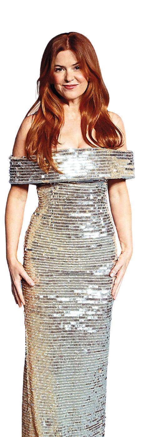 isla fisher gold dress FISHER: REBUILDING HER LIFE | Star - celebrity chapel-train