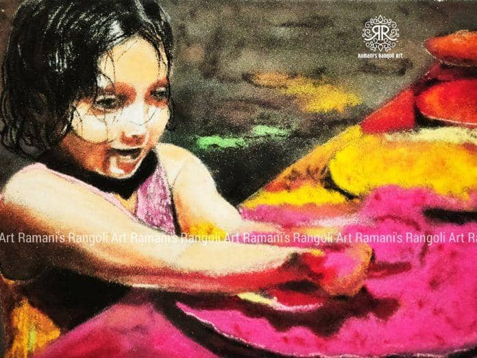 தத்ரூப ரங்கோலிகள் - இல்லத்தரசியின் சாதனை!