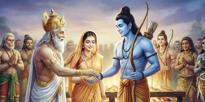 विभीषण का राज्याभिषेक और सीता जी की अग्निपरीक्षा