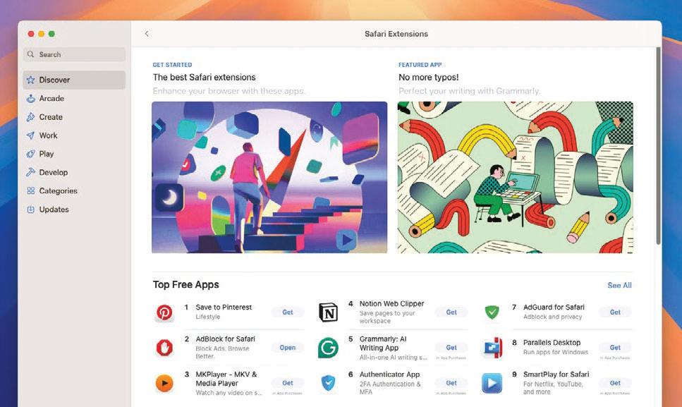 Explore extensions in Safari