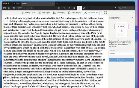 Search text in document images