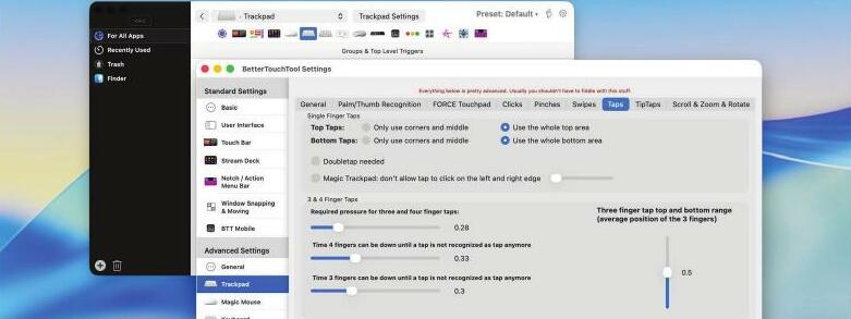 Add more trackpad gestures