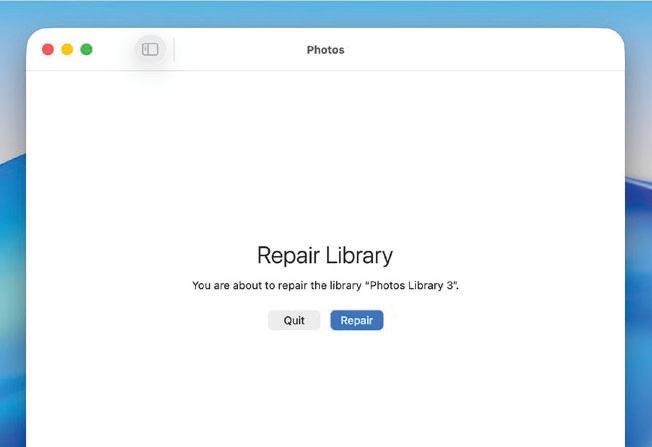 Repair Photos libraries