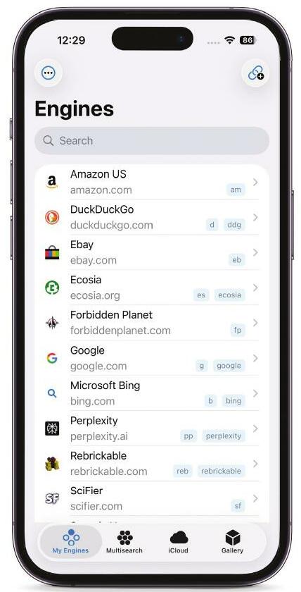 Search any website – fast!