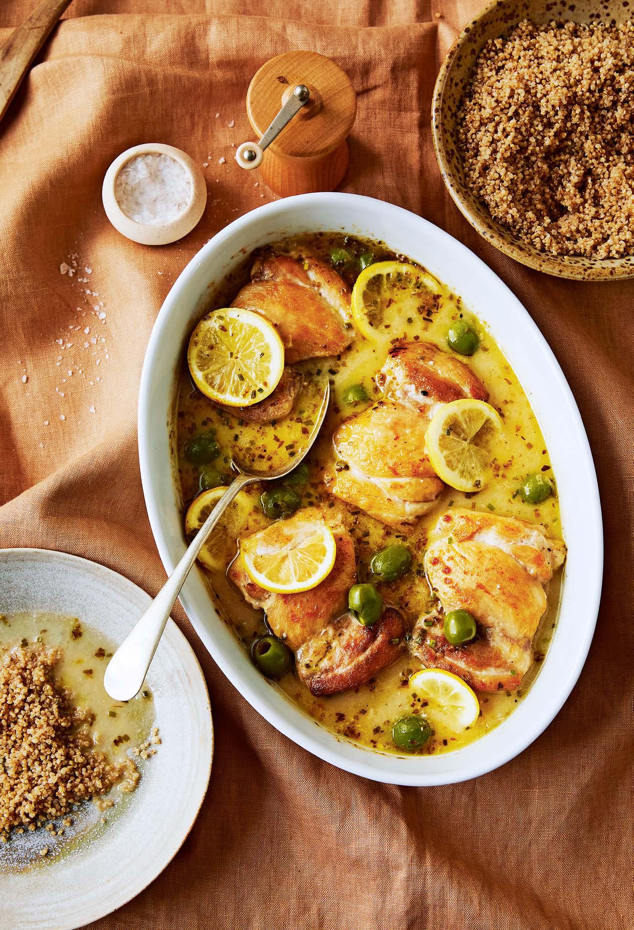 One-Pan Lemon and Olive Chicken