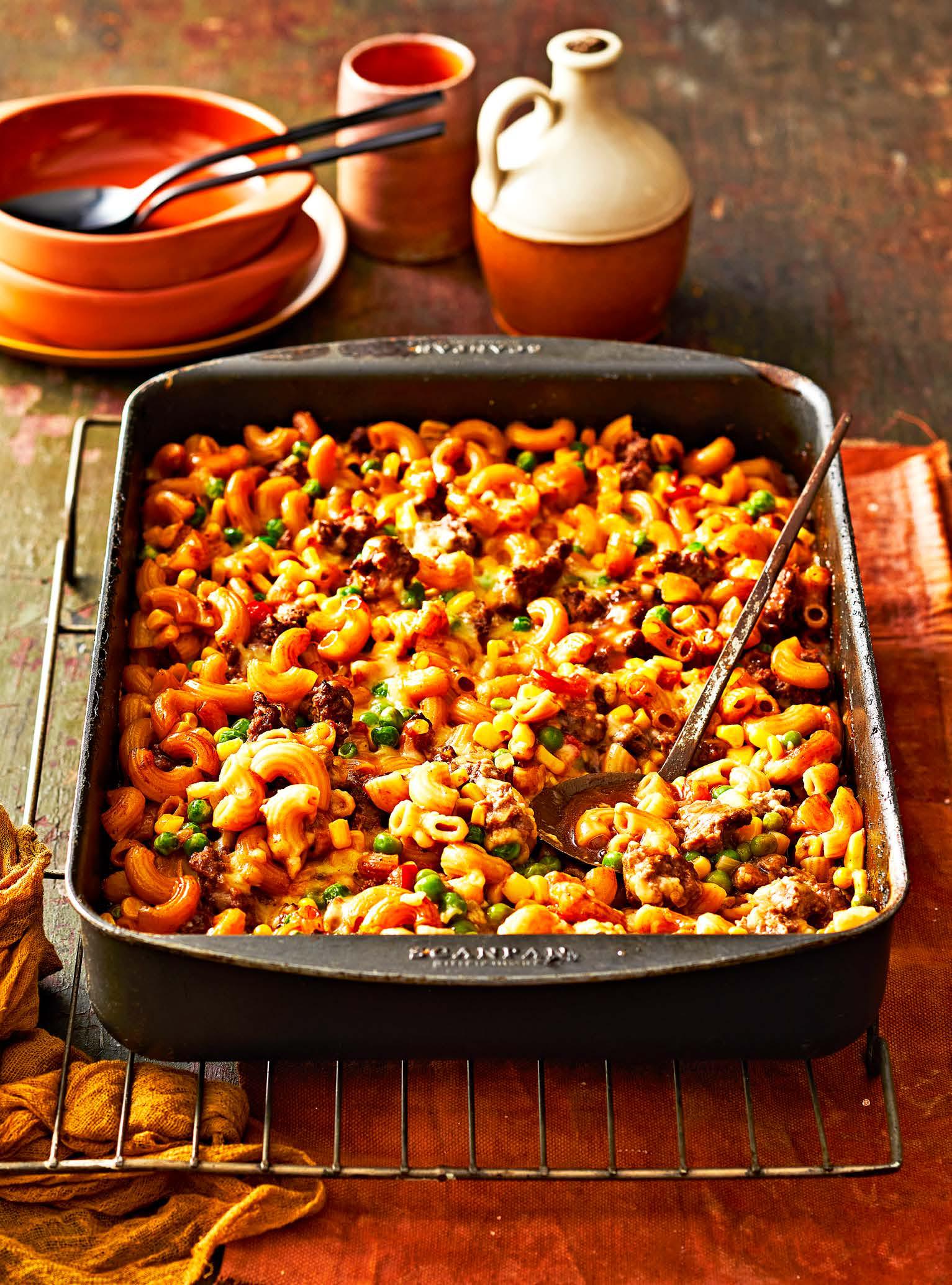 Savoury Mince Macaroni Bake