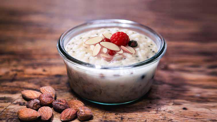 Almond & Rice Dessert Pudding with Chia Seeds
