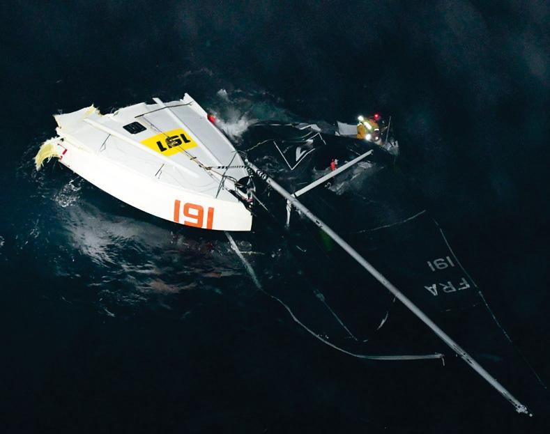 Smashed in two by a cargo ship