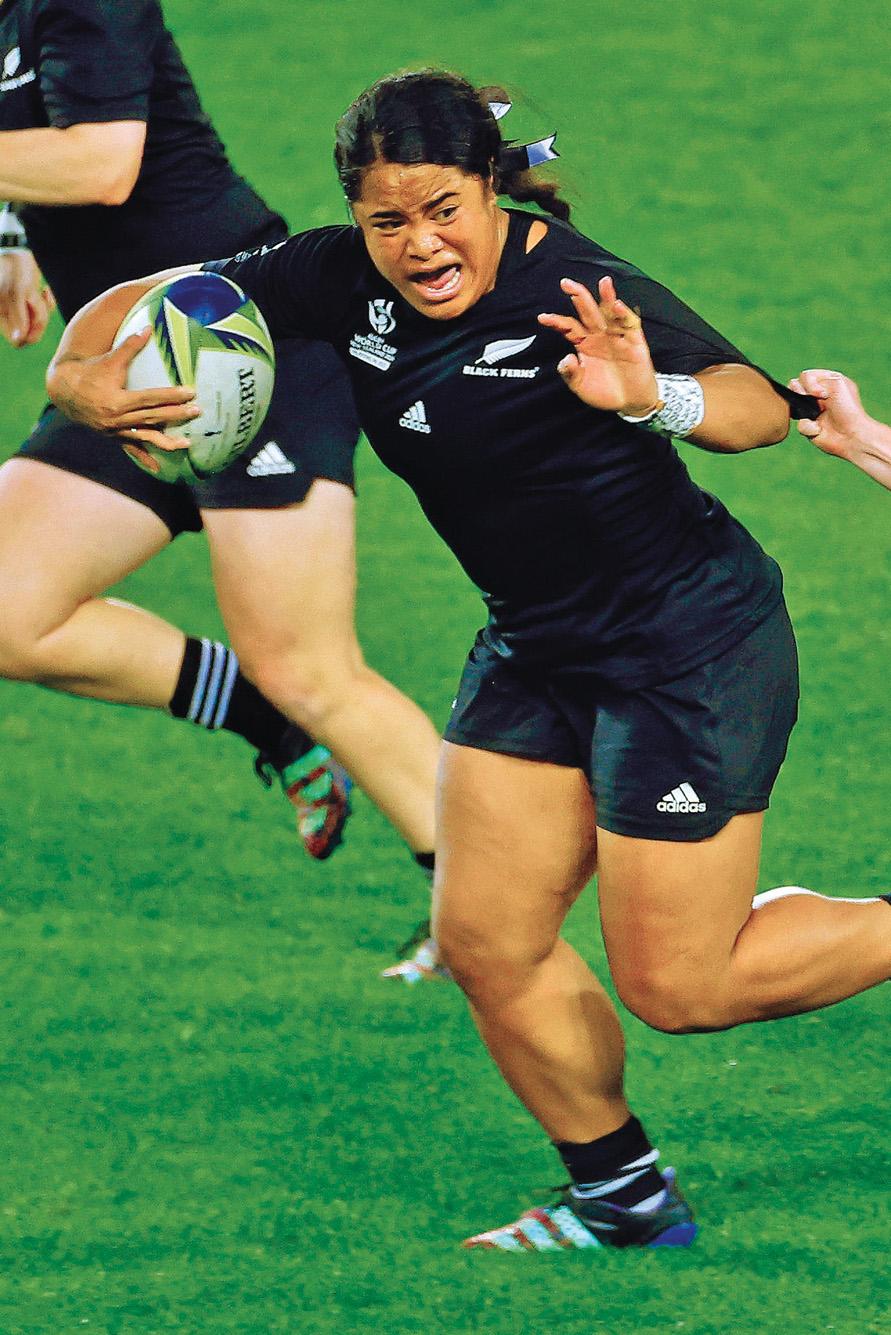 Black Ferns wing Ayesha Leti-l'iga scored two tries in the final against England to seal a sixth Kiwi title