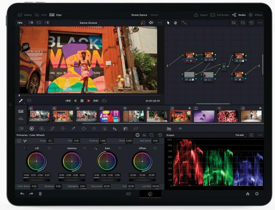 DaVinci Resolve for iPad