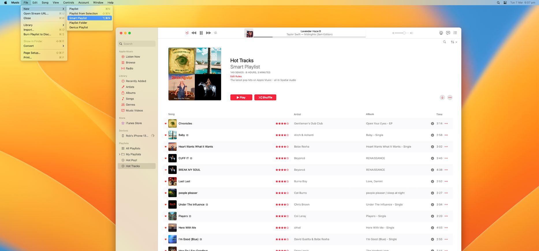 Create Apple Music playlists