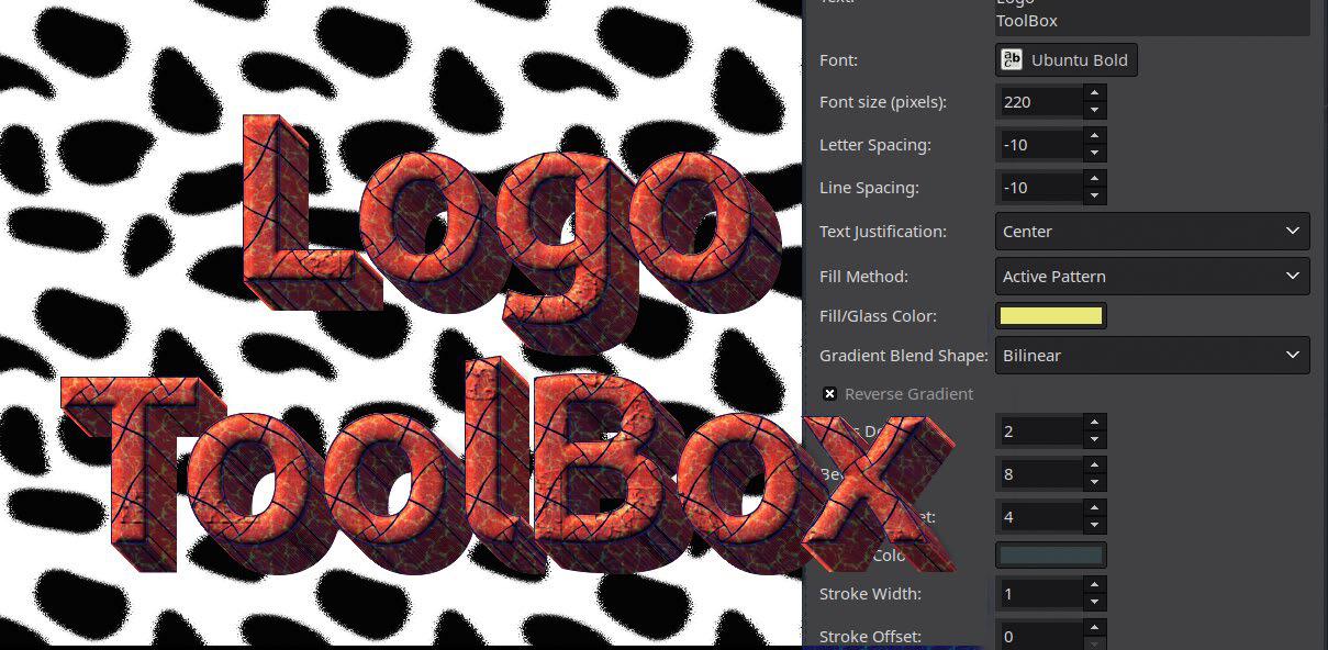 Universal layer text effects with GIMP