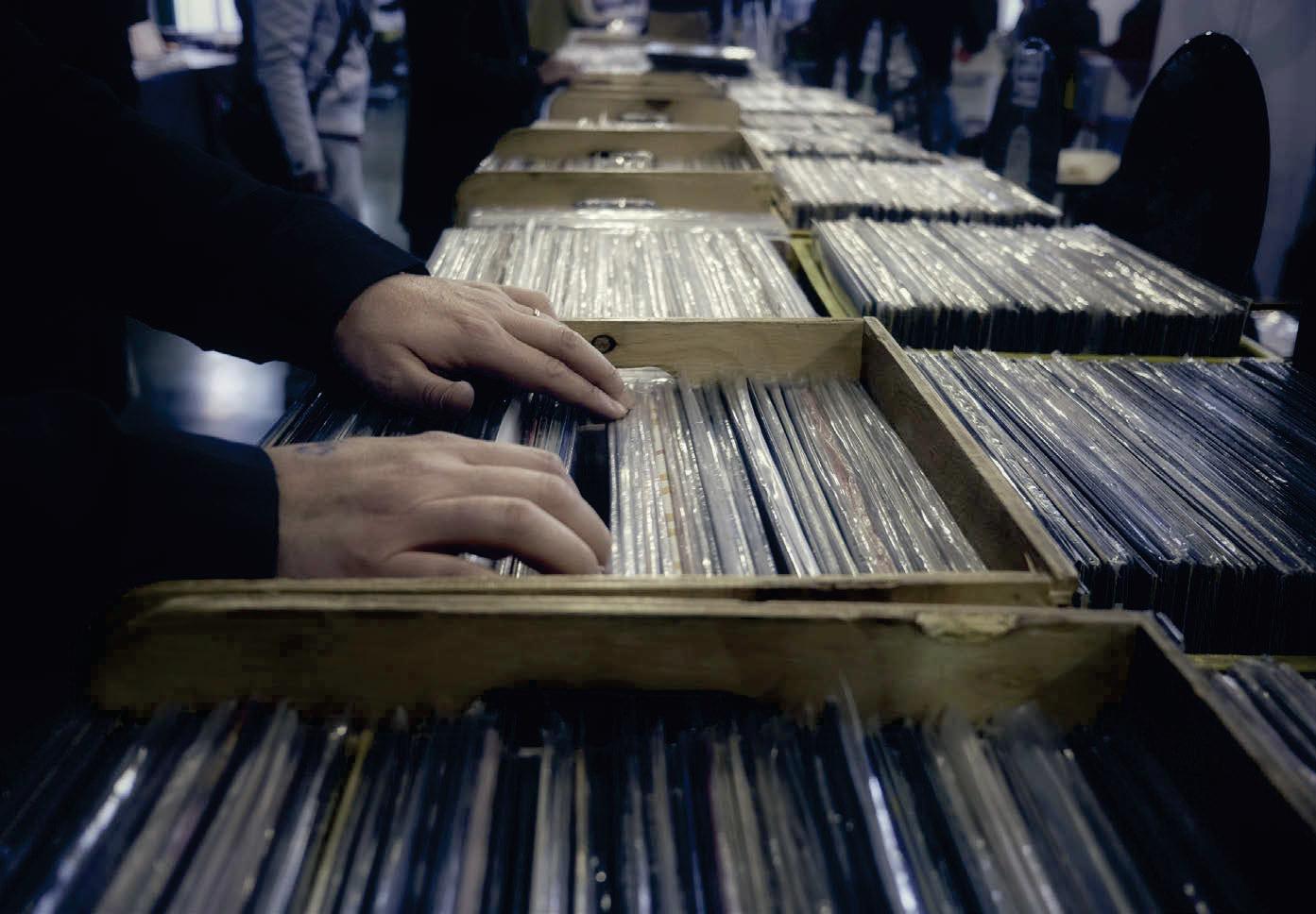 Collecting used records. And cleaning them