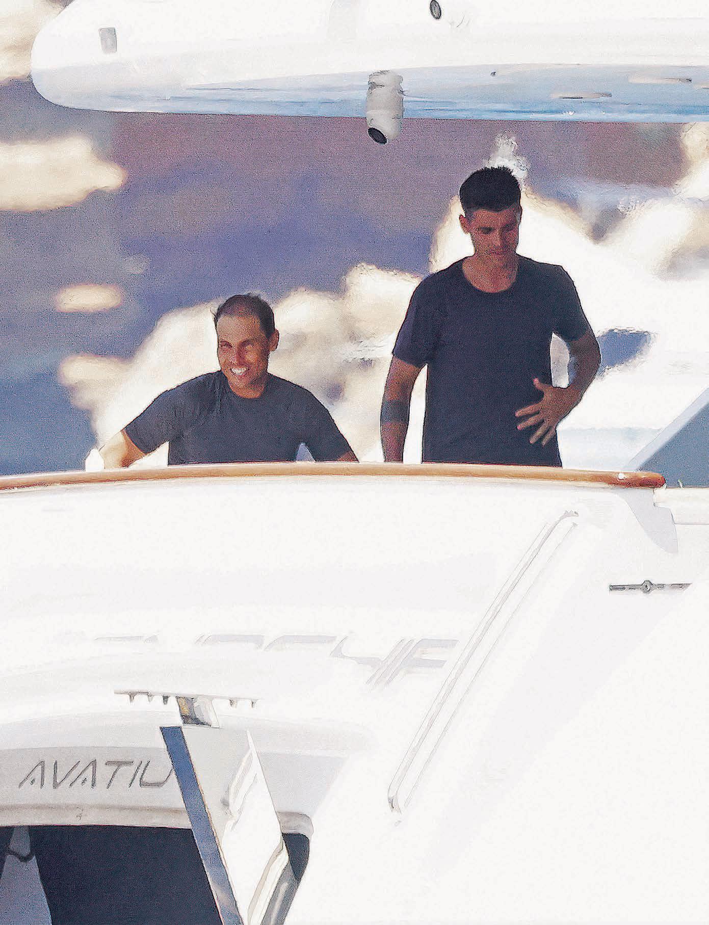 Álvaro Morata y Rafa Nadal: encuentro en alta mar