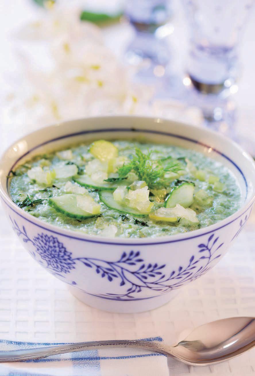 Sopa fría de yogur y pepino