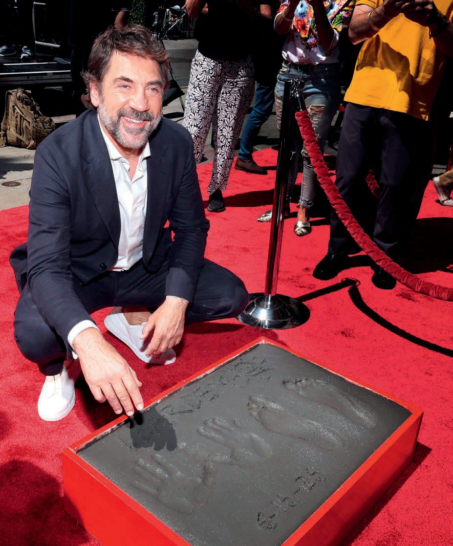 Javier Bardem deja sus huellas en Hollywood