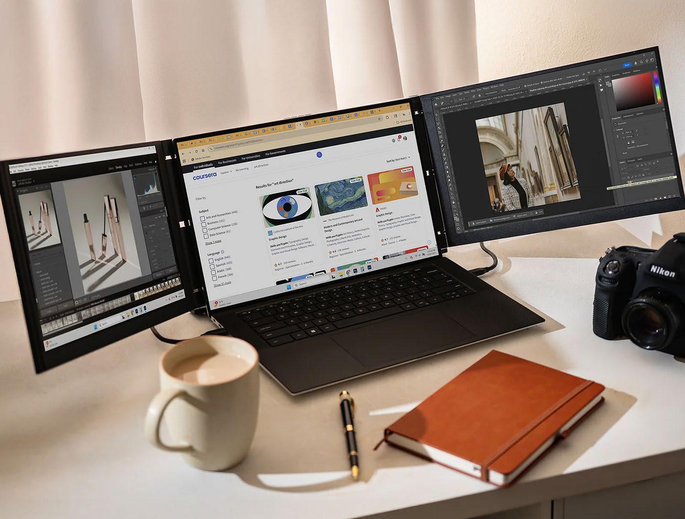 Mobile Pixels Trio 3 Pro: MacBook's dual QHD screen wingspan