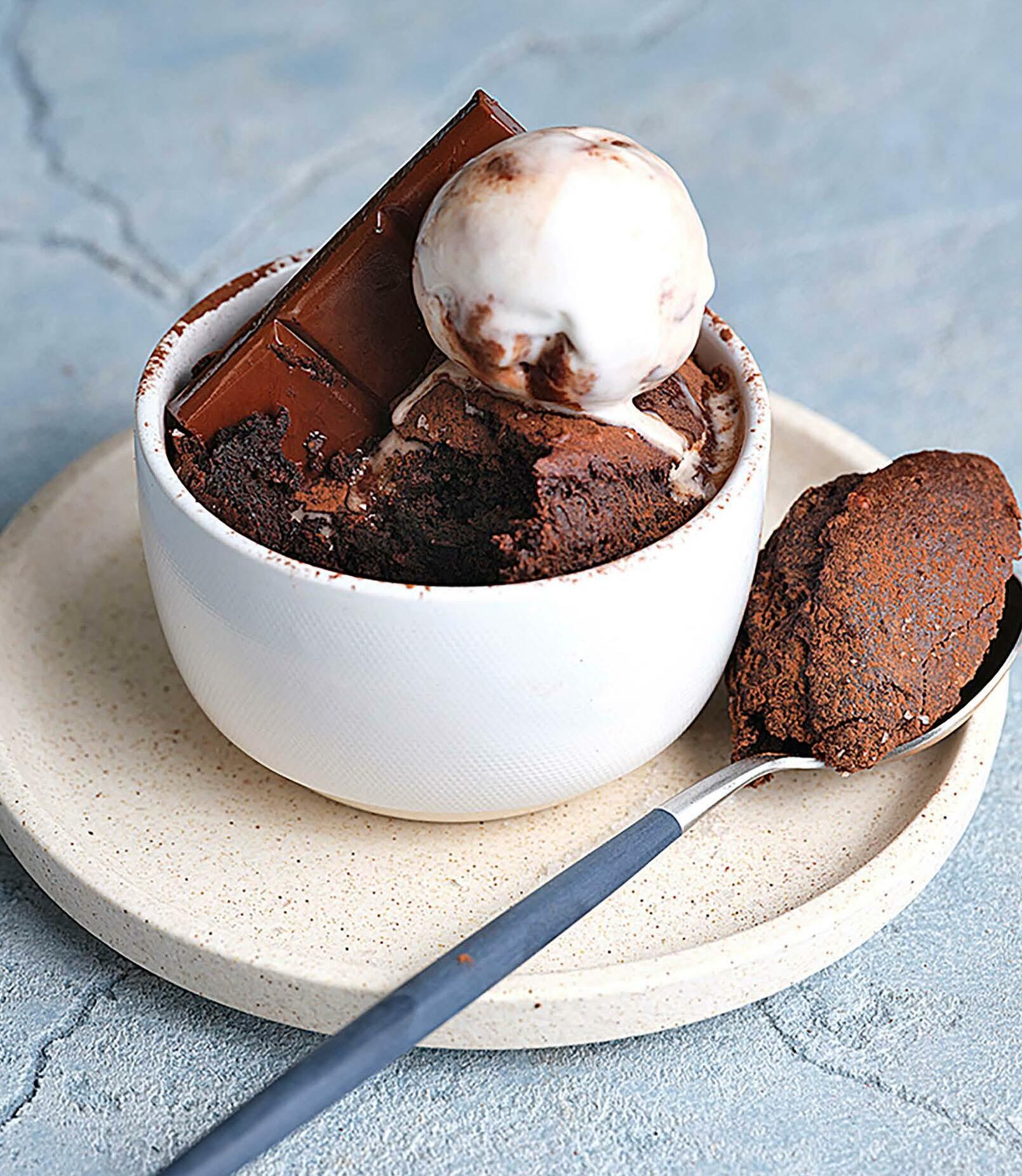 Tasman sea salt mylk lava cakes