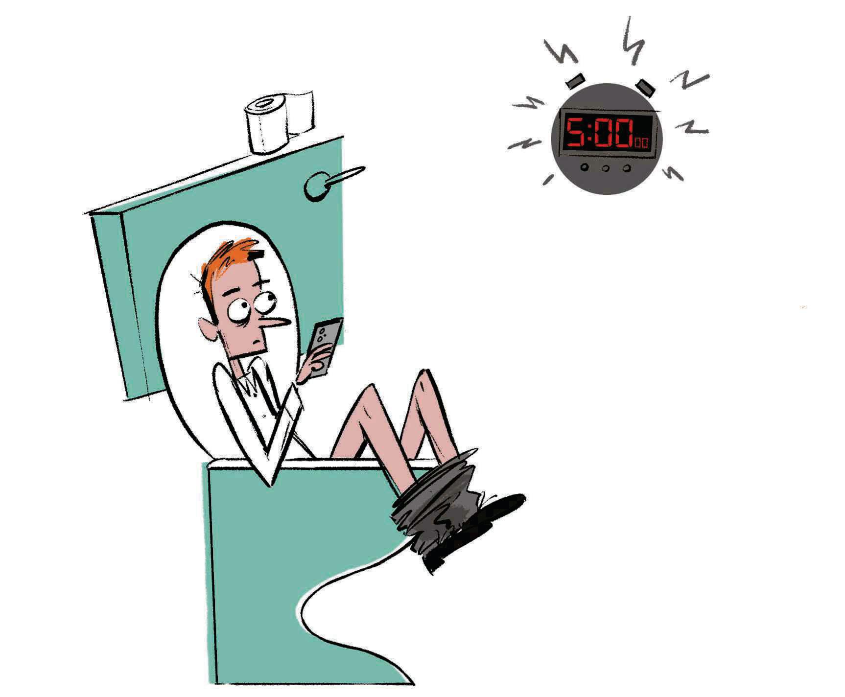 Scrolling on the toilet could harm your health