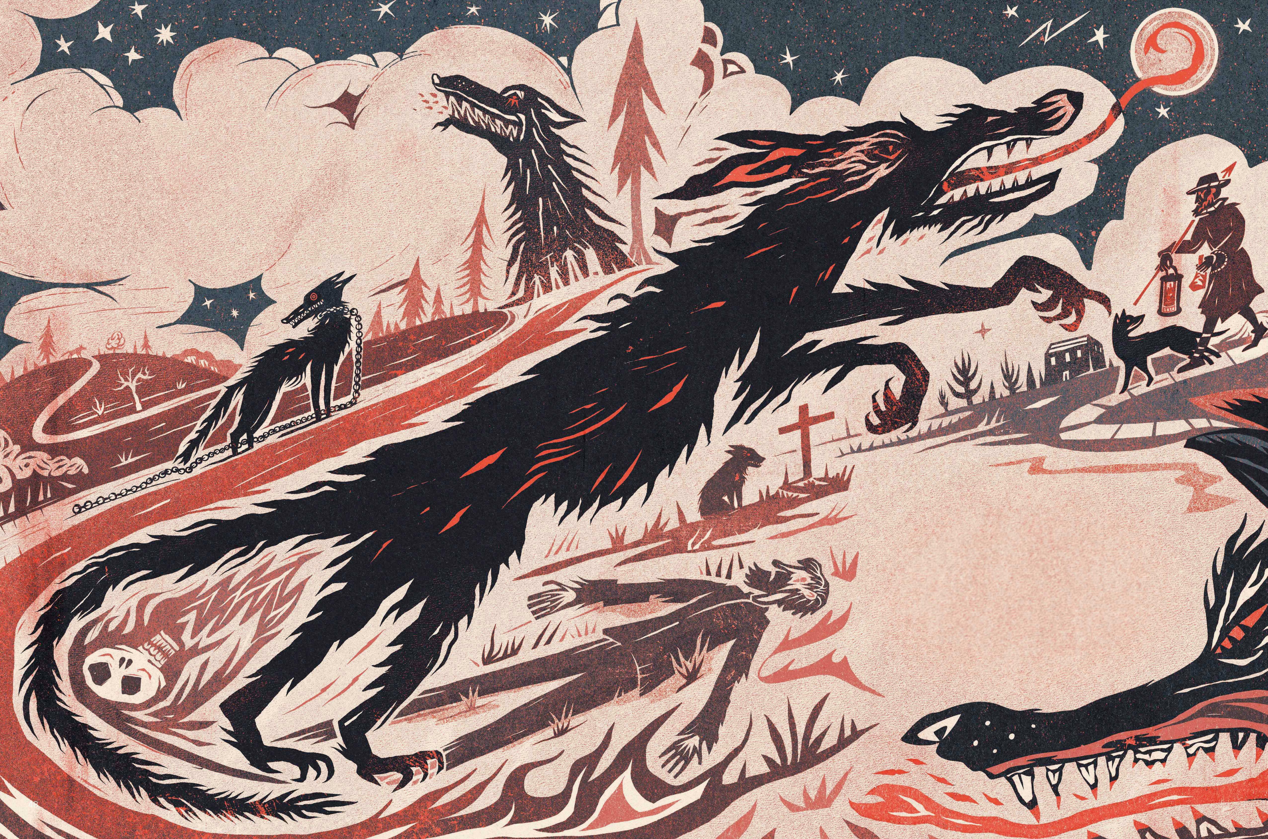 Spectral beasts and hounds from hell