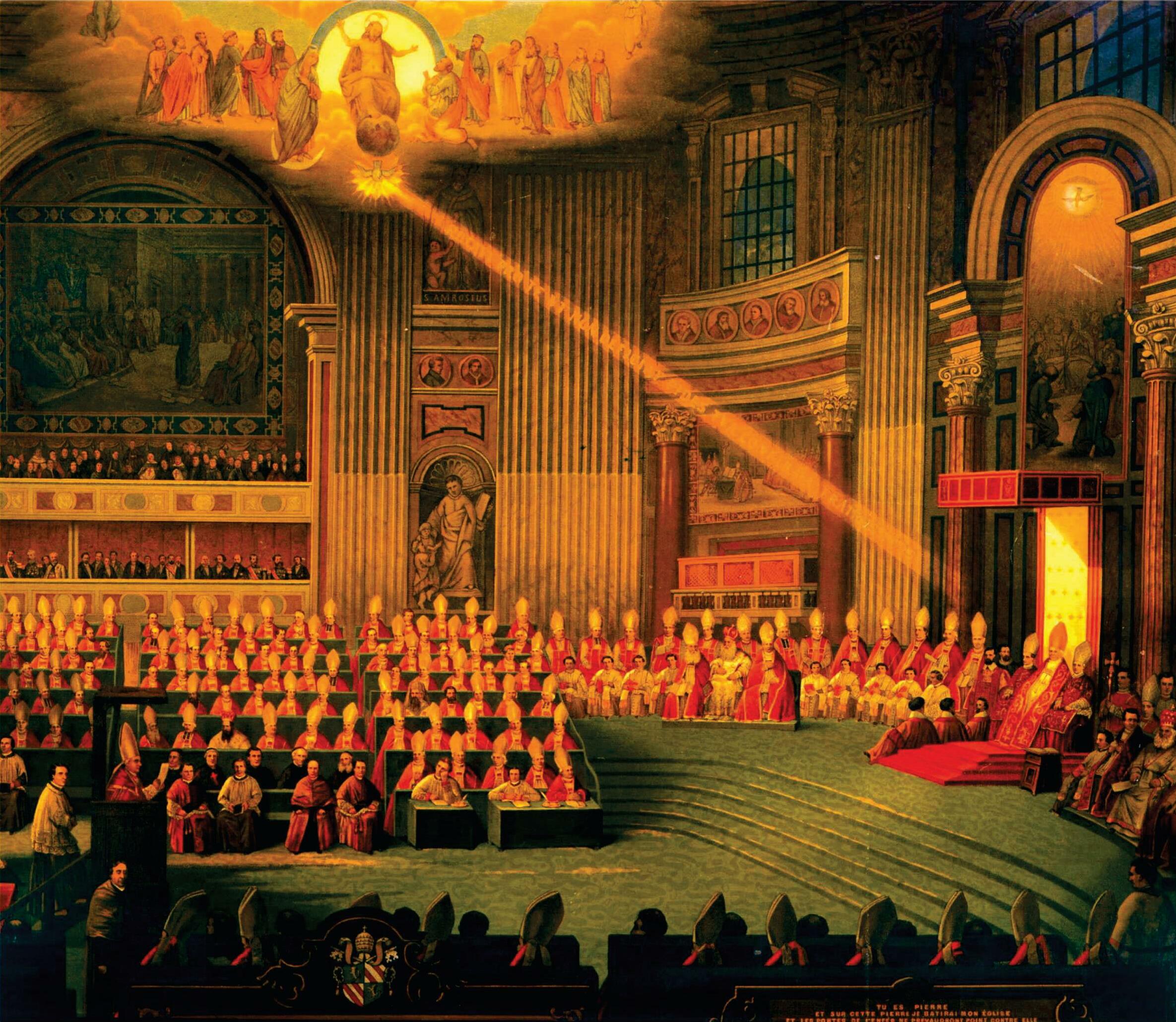 The pope is declared infallible