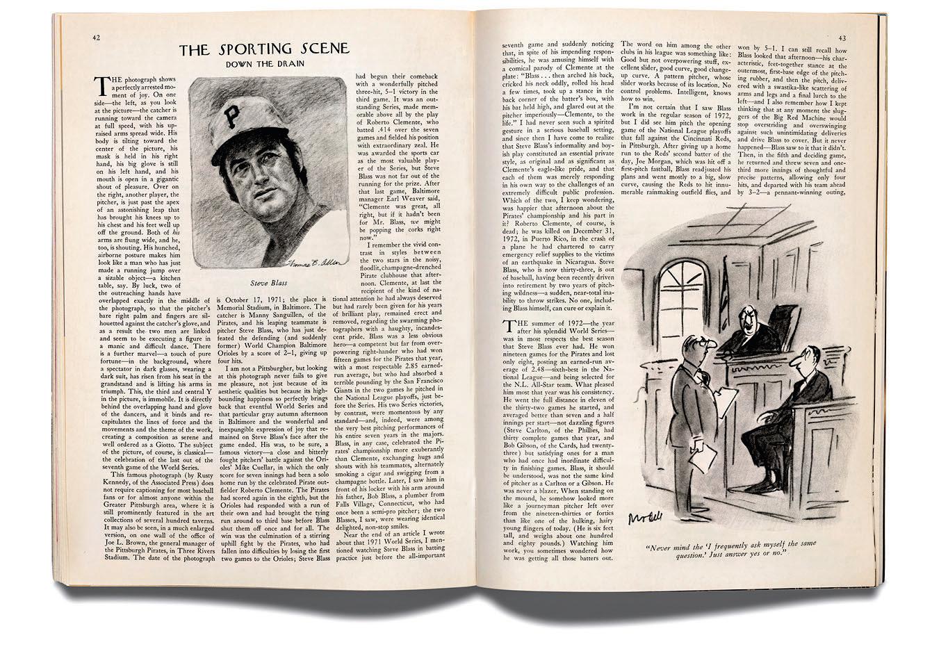 Jonathan Blitzer on Roger Angell’s “Down the Drain”