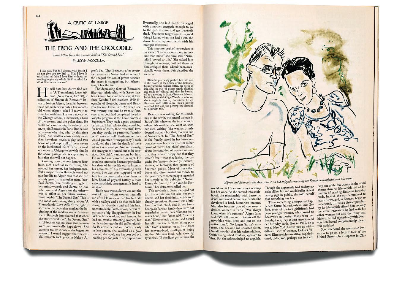 Alexandra Schwartz on Joan Acocella's "The Frog and the Crocodile"