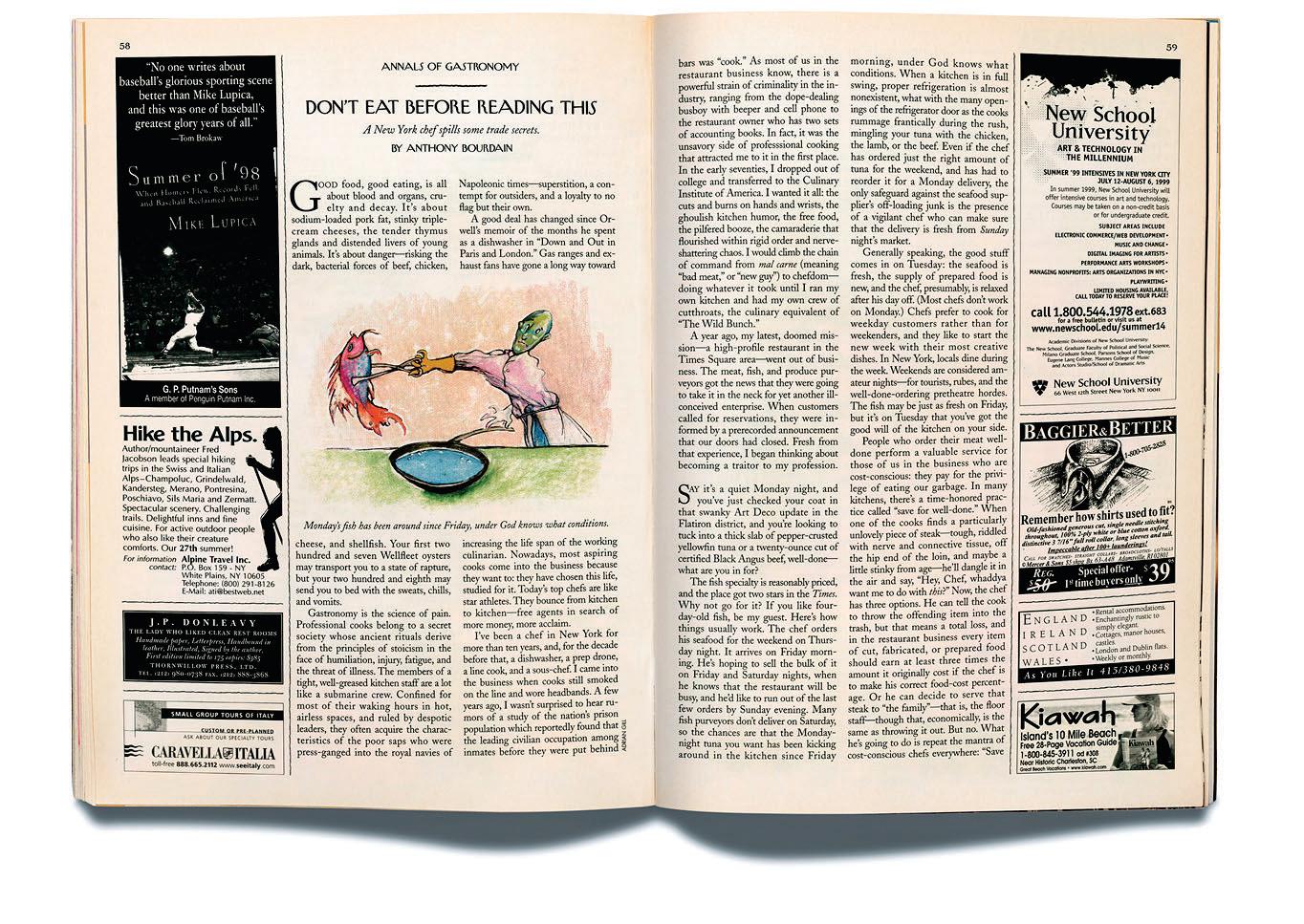 Hannah Goldfield on Anthony Bourdain's "Don't Eat Before Reading This"