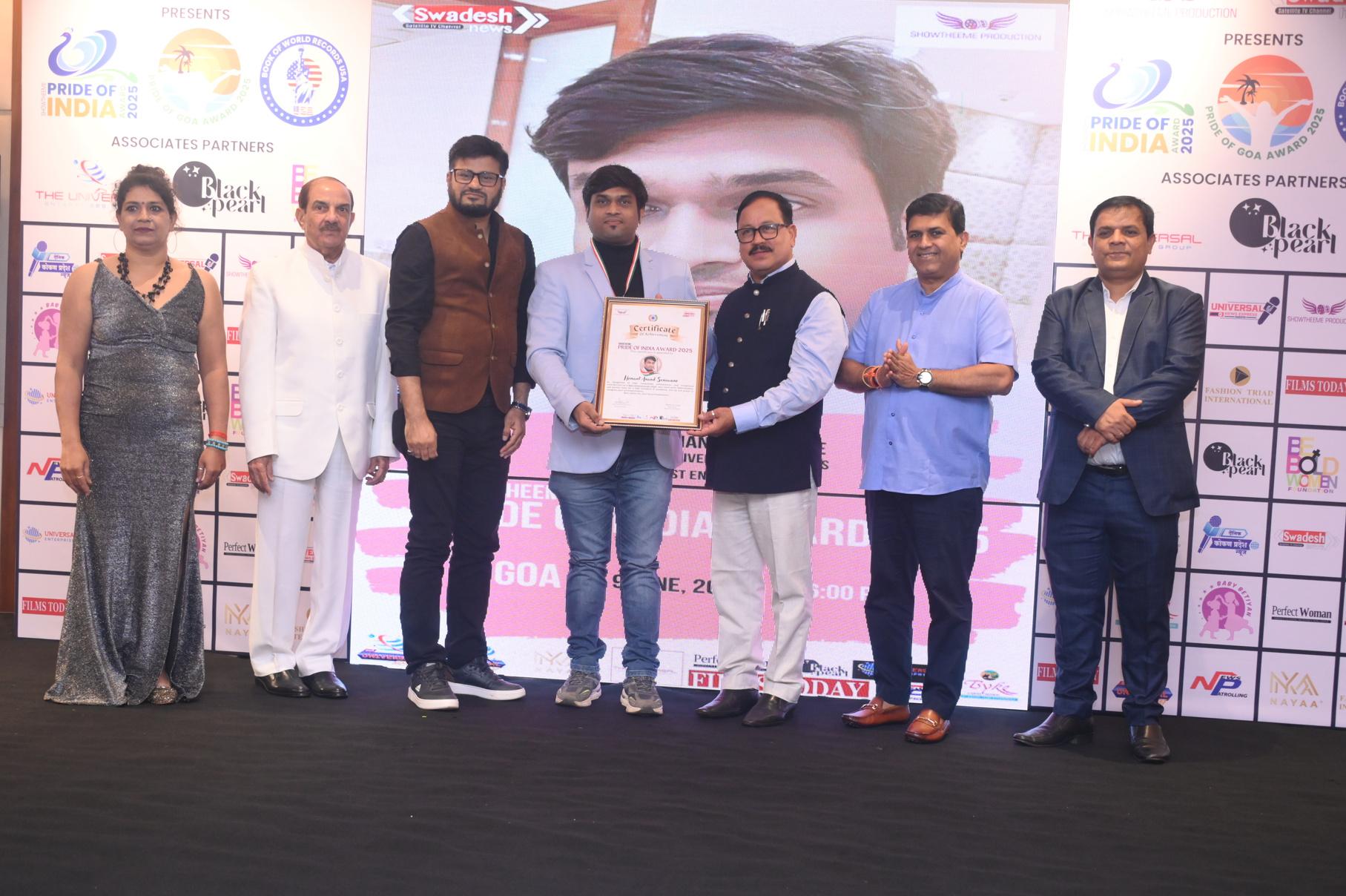 Showtheeme Pride of India Award, Pride of Goa Award 2025 was held at Fortune Hotel Panjim, Goa.