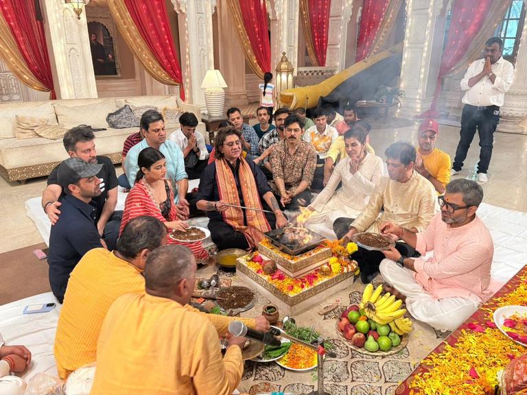 Special Havan on the Sets of Rajan Shahi's Yeh Rishta Kya Kehlata Hai and Anupama