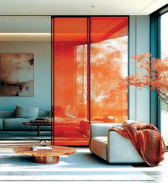 বাড়িতে কাচের দেওয়াল