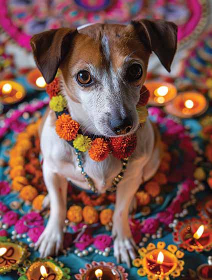 Happy pets in festive times
