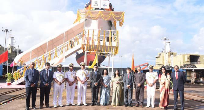 GOA SHIPYARD LTD ACHIEVES ANOTHER MILESTONE WITH TWIN LAUNCH OF INDIAN COAST GUARD SHIPS