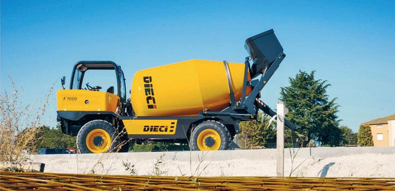 Powerful truck mixer for challenging sites