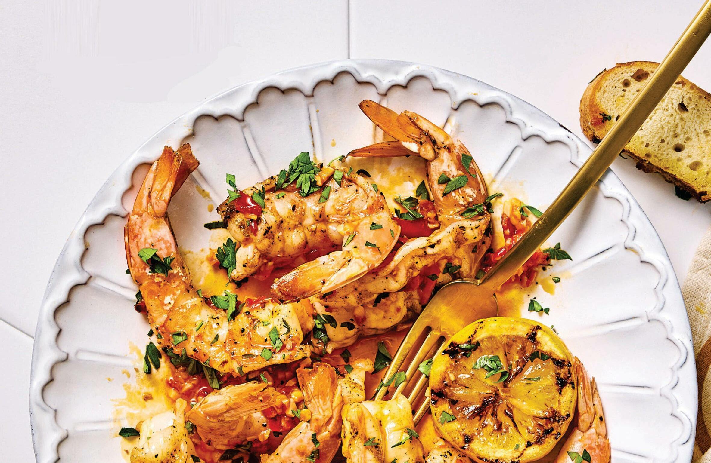 Grilled Shrimp With Garlic & Calabrian Chiles