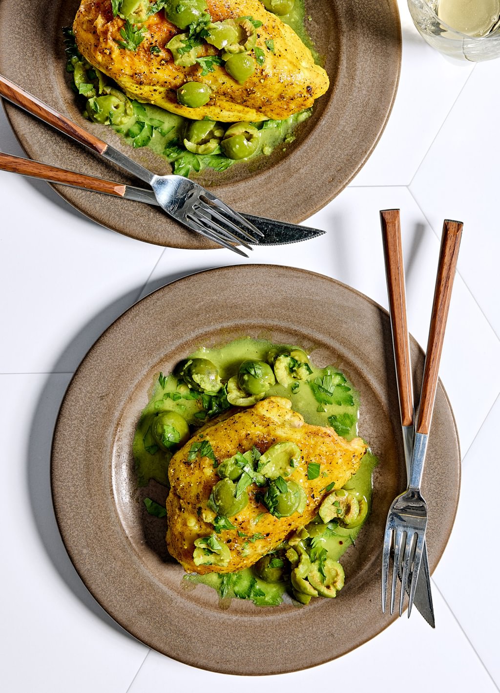 ALISON ROMAN Roasted Chicken With Crushed Olives